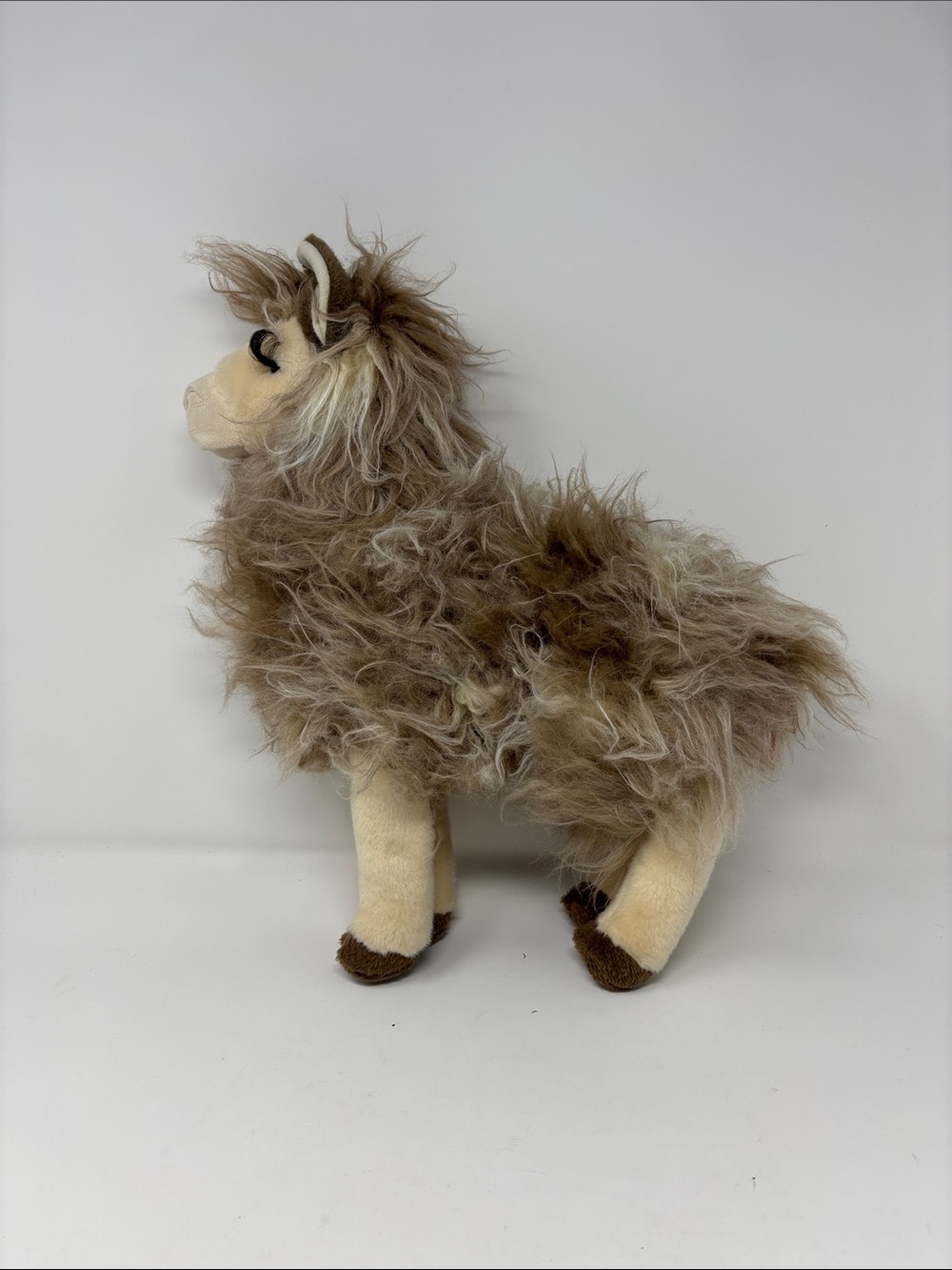 Douglas | Plush Fuzzy Llama Toy in Cream and Brown